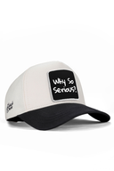 why so serious logolu siyah-bej beyzbol premium sapka