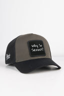 why so serious logolu siyah-haki trucker sapka