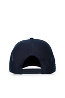 Navy Trucker Hat with X Fashion Rose Patch