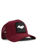 yarasa logolu bordo trucker sapka