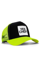 yes chef logolu neon-siyah trucker sapka