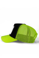yes chef logolu neon-siyah trucker sapka