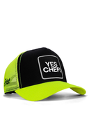 yes chef logolu neon-siyah trucker sapka