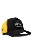 yesterday now tomorrow logolu cordura siyah-sar trucker sapka