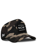 Camo Baseball Cap with Yesterday Now Tomorrow Patch - BlackBork