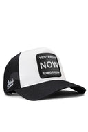 yesterday now tomorrow siyah-beyaz trucker sapka