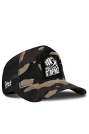 Camo & Black Trucker Hat with You Can't Stop Me Patch - BlackBork
