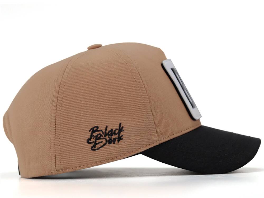 BlackBork Mink/Black Baseball Cap & V1 Camel Rock Patch