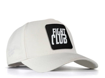 Gorra de béisbol blanca BlackBork y parche V1 Fight Club